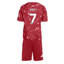 Billiga Liverpool Florian Wirtz #7 Barnkläder Hemma fotbollskläder till baby 2026-27 Kortärmad (+ Korta byxor)